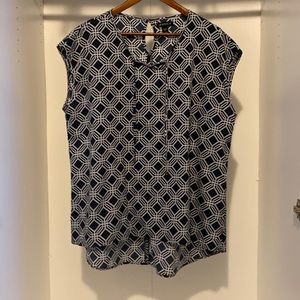 JESSICA BLUE & SILVER TOP